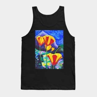 Poppies On The Hillside Tank Top